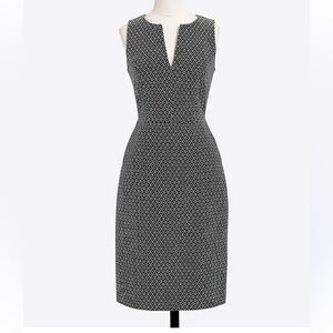 J. Crew Black and White Polka Dots Midi Dress. New